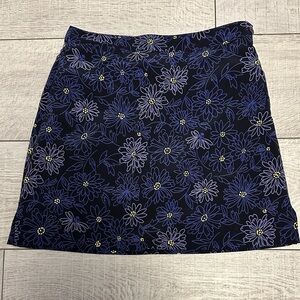 EP PRO Dark Blue Floral Casual Wear Athletic Golf Skort